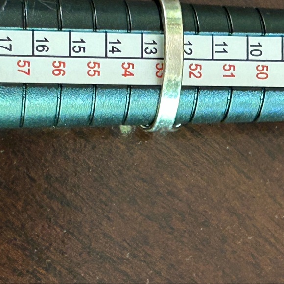 Vintage Navajo Sterling Silver Turquoise & Coral Stones Ring size 6 - Picture 7 of 8